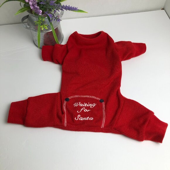 Pet Holiday Doggie PJ's Waiting for Santa Size Small - Picture 1 of 5